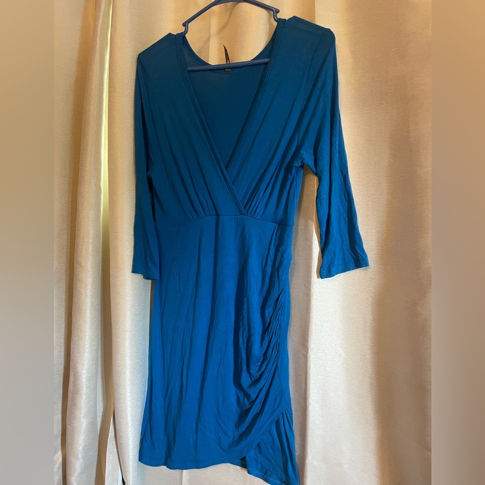 Blue V-Neck Dress from Cocolove